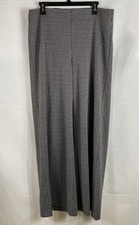 Lane Bryant NWT Women's Lena Wide Leg Pants Black White Plaid Stretch Size 14