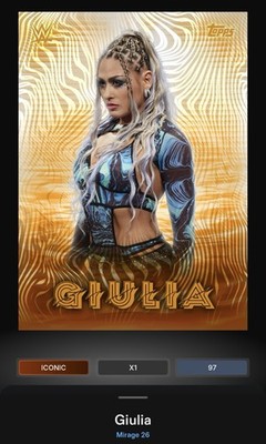 Giulia - Blazing Orange Heatwave Iconic - Topps Slam WWE Mirage