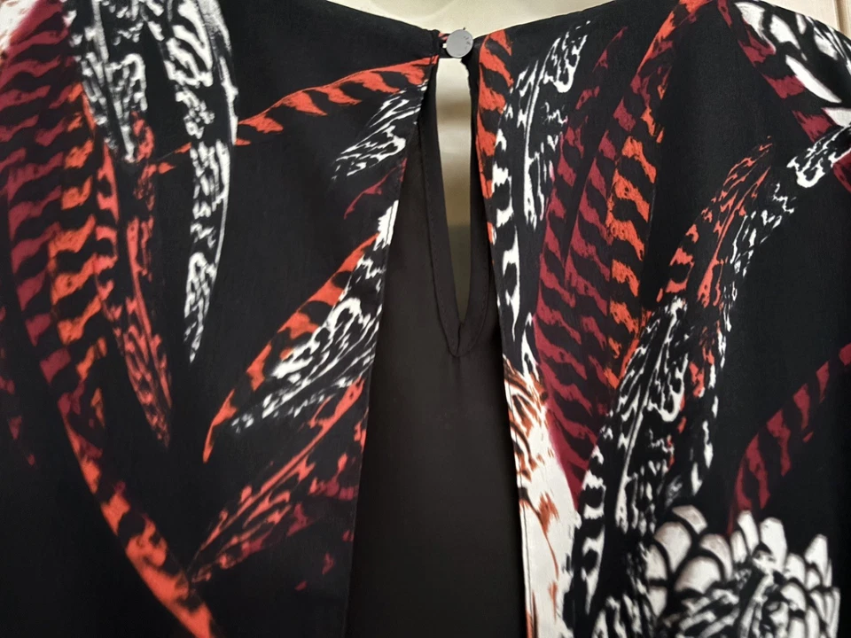 Ladies Size 18 DEBENHAMS Black & Red Double Layered Sleeveless Top Ex. Condition - image 4 of 4