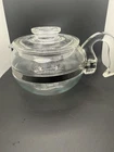 Vintage PYREX "Flameware" 6 Cup Teapot #8446 w/Handle #8336) & Lid #7756 Kettle