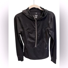 Old Navy Active Zip Front Hoodie Sweatshirt Light Weight Women s Black Small