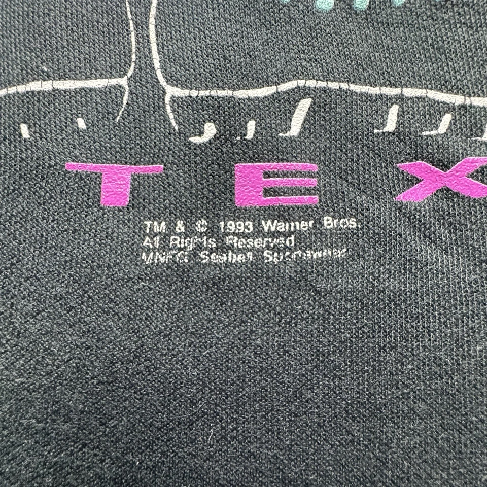 De colección Looney Tunes Taz Texas 1993 Mujer Talla Única Vellón Dormir XL Foto 3 de 4