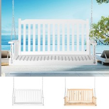 Outsunny Gartenschaukel für 2 Personen Schaukelbank Hängebank Massivholz