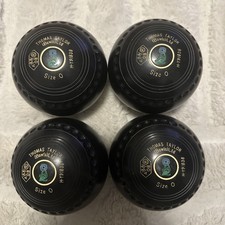 Taylor Ace Lawn Bowls - Size 0 - Black - BB08 Stamp - Flower Motif