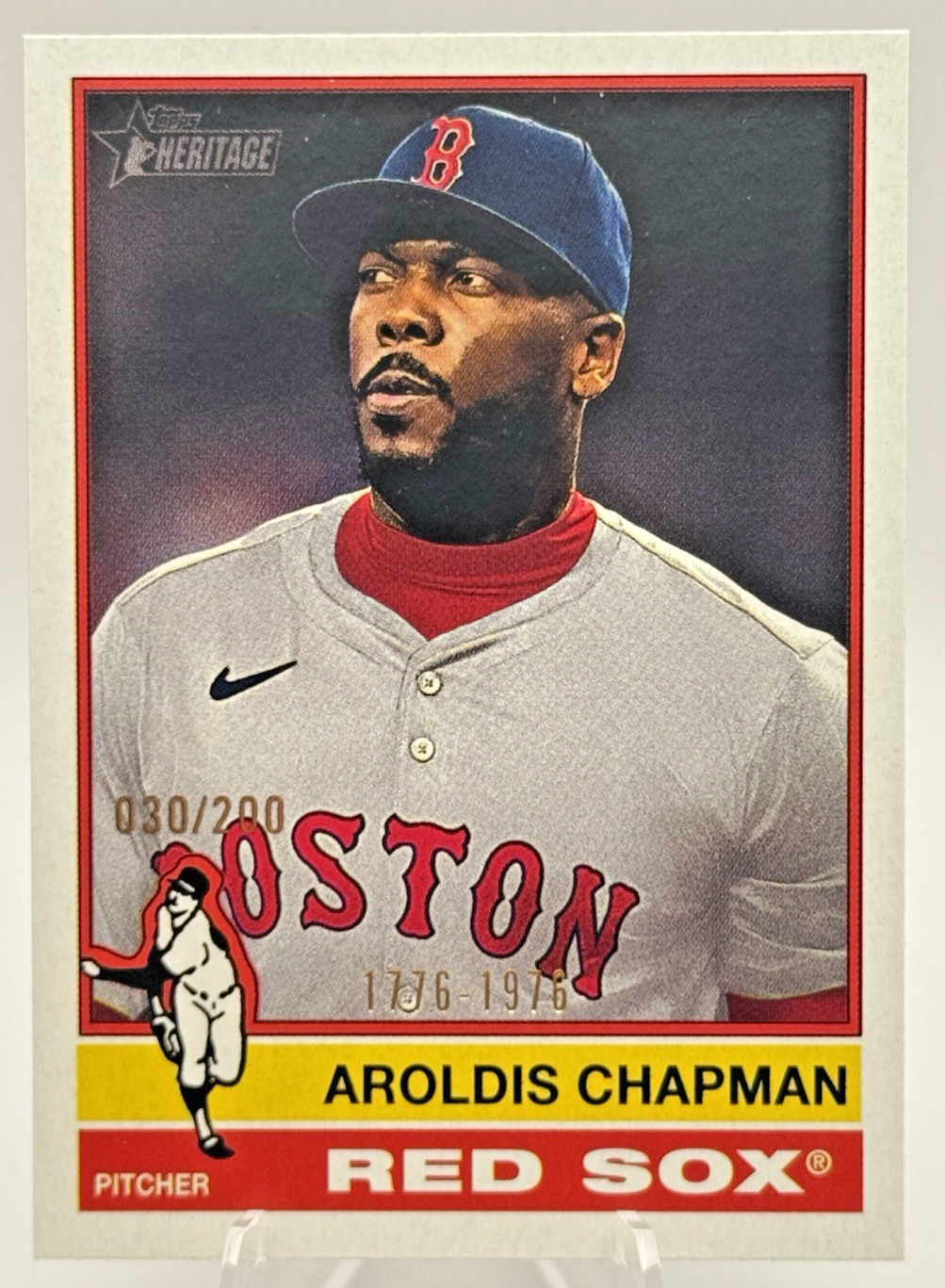 Aroldis Chapman 2025 Topps Heritage #24 Bicentennial /200