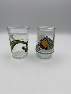 Pooh s Grand Adventure Welch s Jelly Jar Juice Glass And Dinosaur