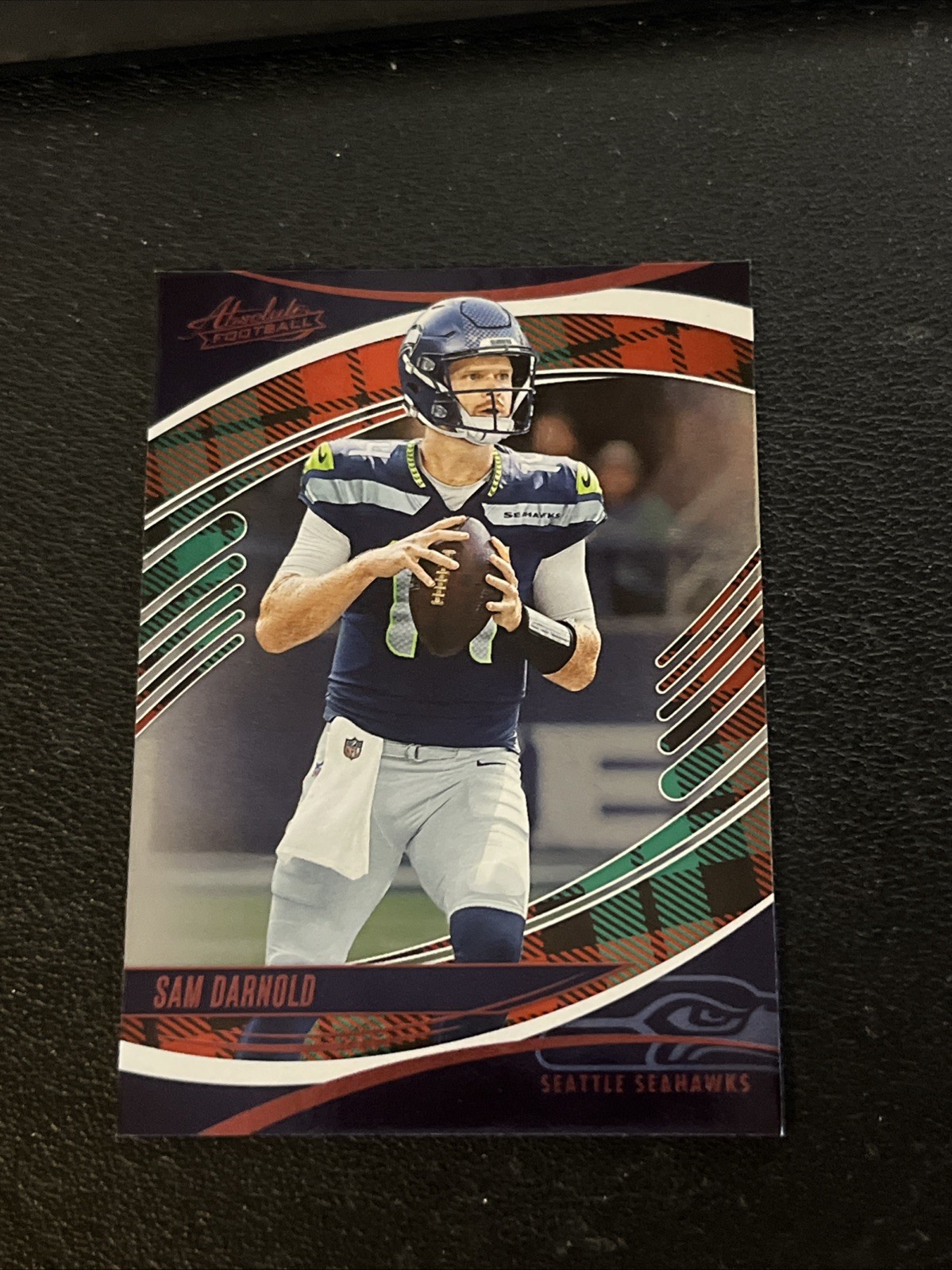 2025 Panini Absolute - Sam Darnold #8 Red and Green Plaid