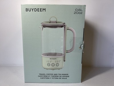 BUYDEEM Travel Coffee & Tea Beverage Maker 0.6L 20oz Electric Kettle K32US-90-A2