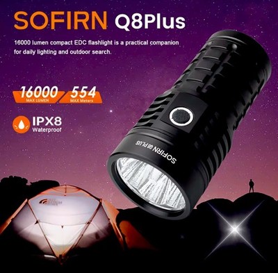 Sofirn Q8 Plus 16000 Lumens  Range 556 Meters  USB-C 6500K Anduril 2.0