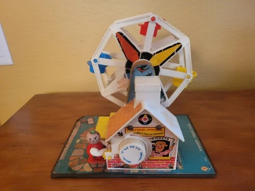 Vintage 1966 Fisher-Price Little People Play Family Ferris Wheel Playset #969