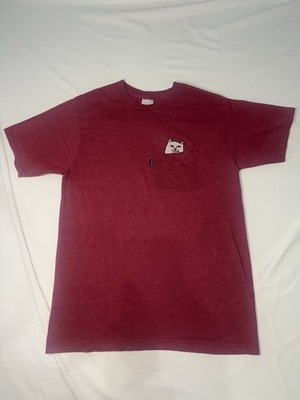 RIPNDIP Lord Nermal Pocket Tee Shirt Red Cat Men s LARGE
