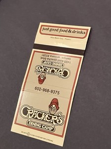 Vintage Arizona Matchbook “Crackers Dining Camp” Tempe