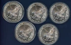 Lot of 5 Silver 2026 American Eagle 1 oz. Fine .999 US oz Coins