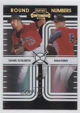 2008 Playoff Contenders Round Numbers Black /100 Daniel Schlereth Ryan Perry 0a1