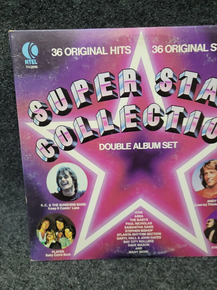 Винтажная виниловая пластинка K-tel Super Star Collection 2xLP 1978 TU 2810 различные художники США - Изображение 4 из 4