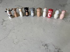 Target Magnolia Hand  Hearth 10 Wooden Peg Animal Figures