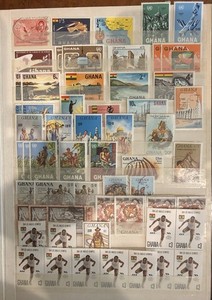 Ghana Stamps used and Mint. Accumulation, Unchecked, Well Mix with a few Blocks