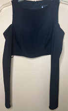 Ladies Mac Duggal Cold Shoulder Cropped Blouse  - Size 4