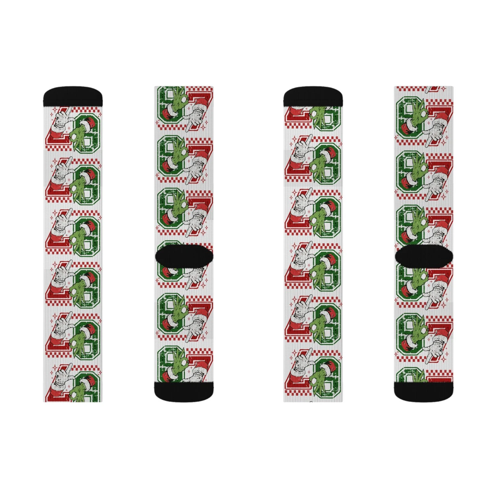 67 Pattern Sublimation Socks | Christmas Holiday Crew Socks