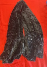 Shawl Womens One Size Black Faux Fur Rectangle Shrug