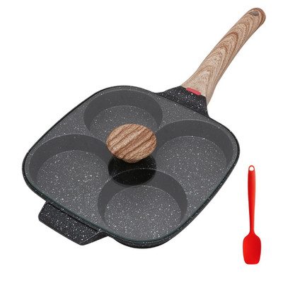 Eierpfanne mit Deckel 4-Loch Alu Non-Stick