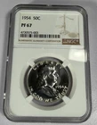 1954 Franklin Proof Silver Half Dollar NGC PF67
