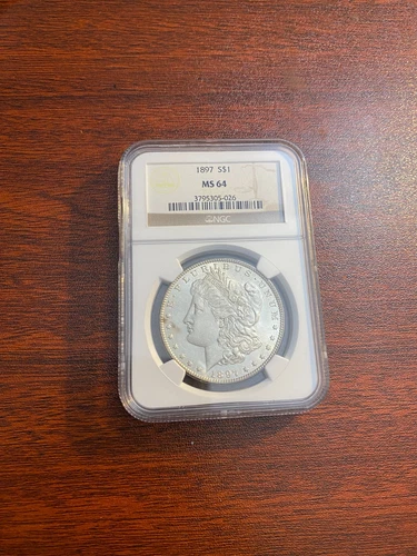 1897 Morgan Silver Dollar NGC MS64 Choice Uncirculated Philadelphia - Lot #25