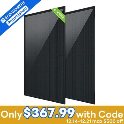 ECO-WORTHY 2Pack 410W Watt Solar Panel for Home Off grid + Free shipping