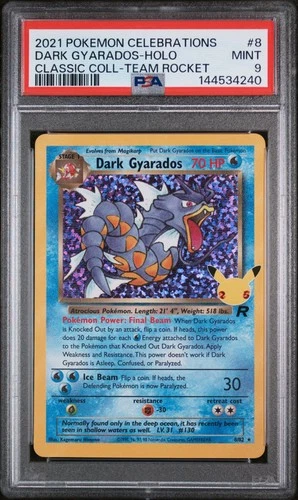 Dark Gyarados-Holo 8 - Celebrations Classic Collection Classic Coll-Team PSA 8