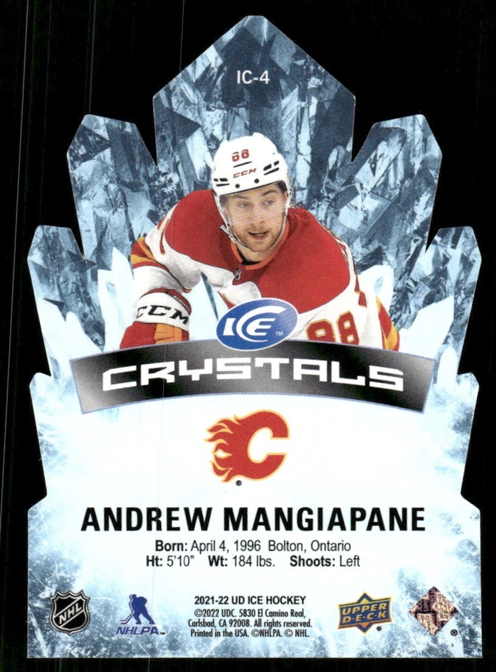 2021-22 Upper Deck Ice #IC-4 Andrew Mangiapane Ice Crystals - Image 2 of 2