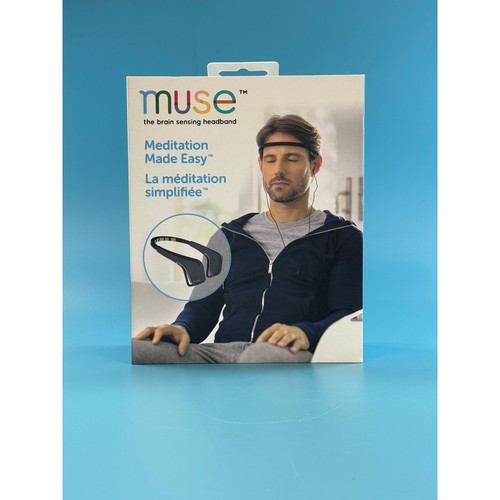 Muse Brain Sensing Meditation Headband MU-02 EEG Bluetooth Used w/ Box