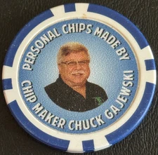 Chuck Gajewski Personalized Casino Poker Gaming Chip Maker Sample