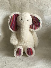 JELLYCAT KIPU BASHFUL ELEPHANT SOFT PLUSH TOY RARE CREAM VERSION RETIRED MEDIUM
