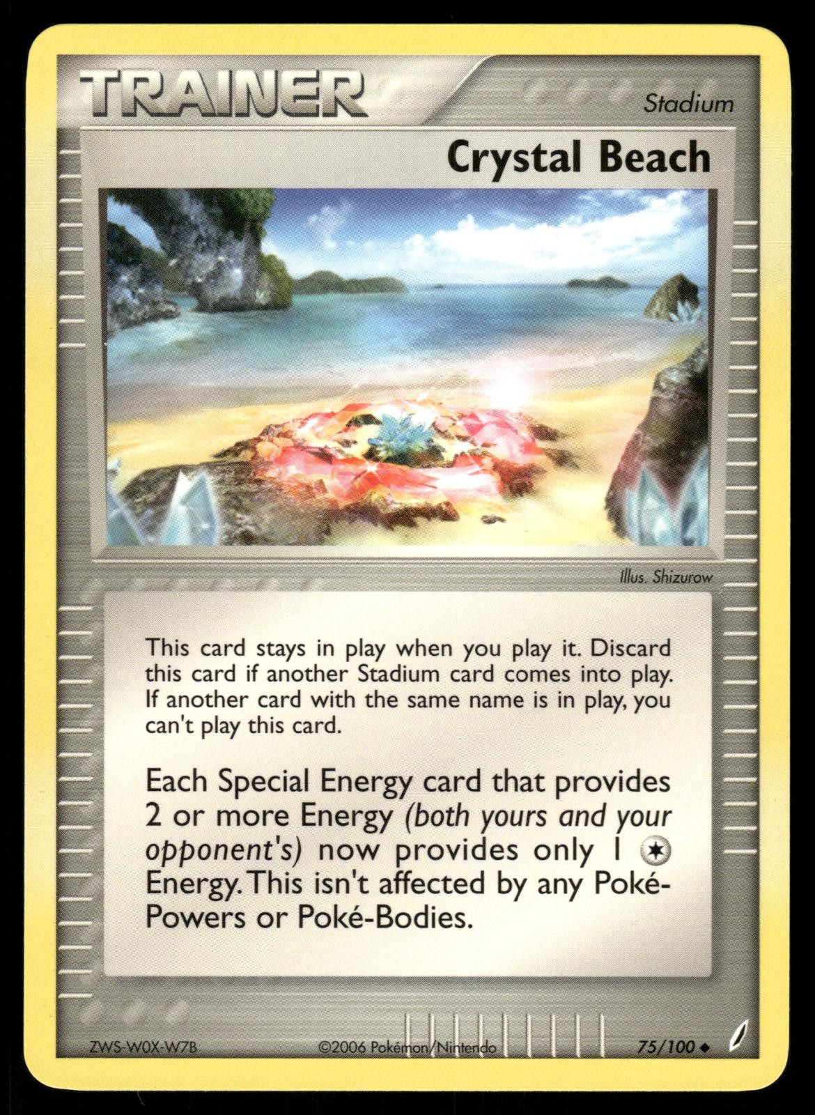 Crystal Beach 75/100 Uncommon Crystal Guardians Pokemon Lightly Played
