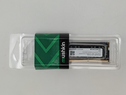 NEW Mushkin Essentials 8GB PC4-3200 SODIMM | MES4SE20NF8G | Ships Free - Picture 1 of 3