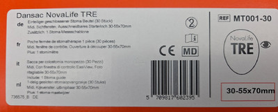 30 Stück NovaLife TRE 1 Midi Stomabeutel 30-55/70mm MT001-30 Dansac MHD 2030