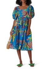 Farm rio Blue Banana Mini Dress Multi Size: S NWT