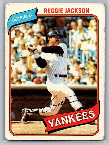 1980 Topps Baseball Reggie Jackson #600