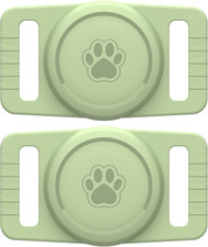  Ultimate Waterproof AirTag Dog Collar Secure GPS Tracker Holder Light Green