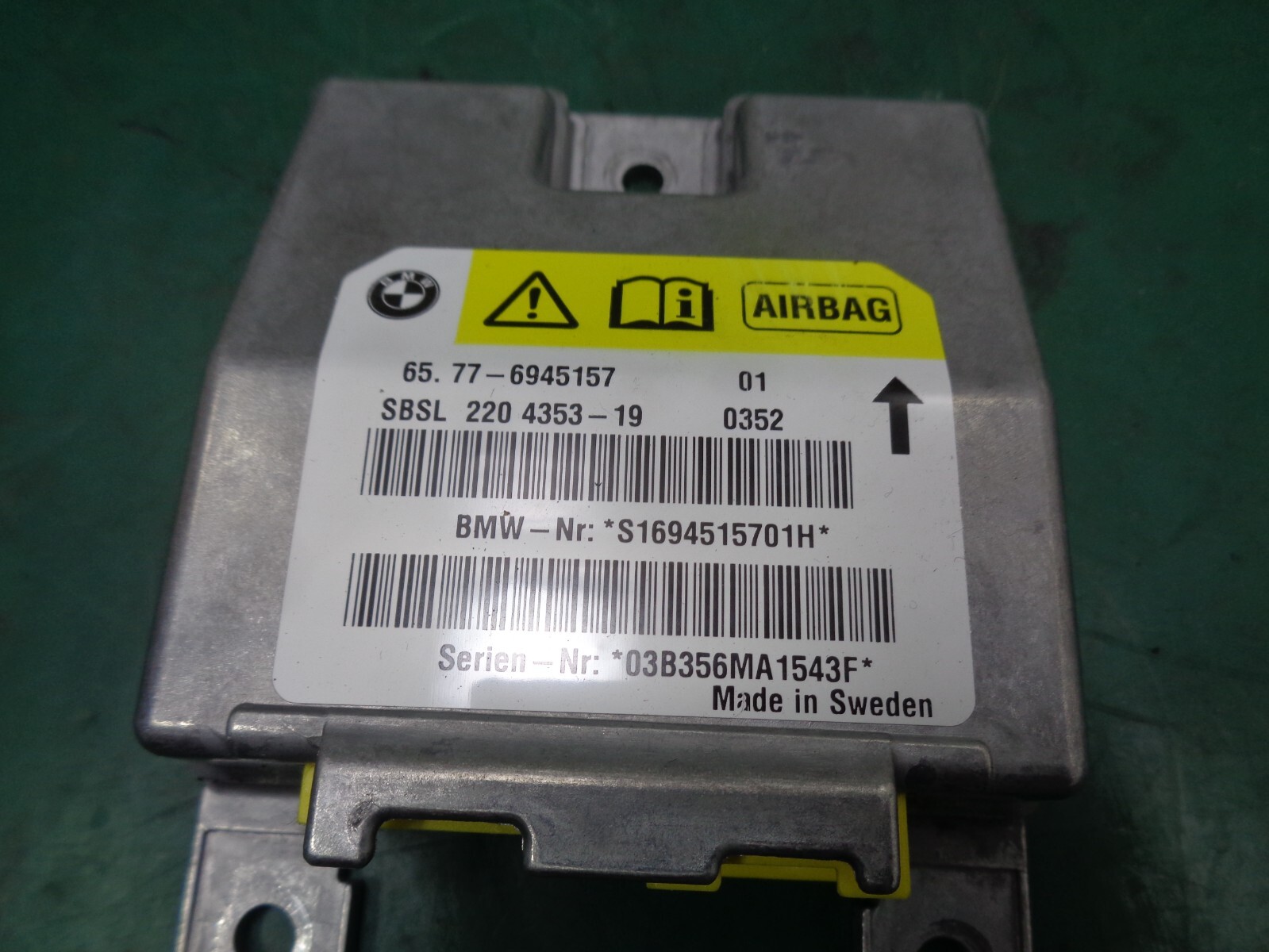 BMW Z4 E85 E86 Airbag Steuergerät Sensor B-Säule links 6945157 | eBay 