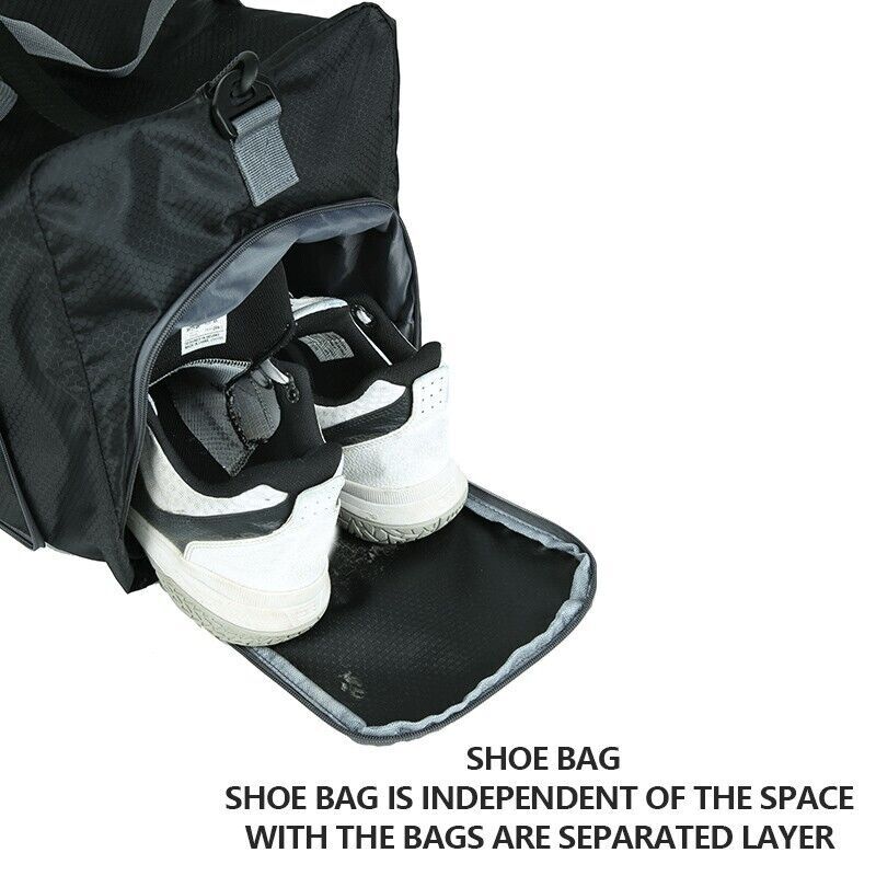 Large Gym Duffel Bags 70L Canvas Travel Bag Waterproof Fitness Shoes