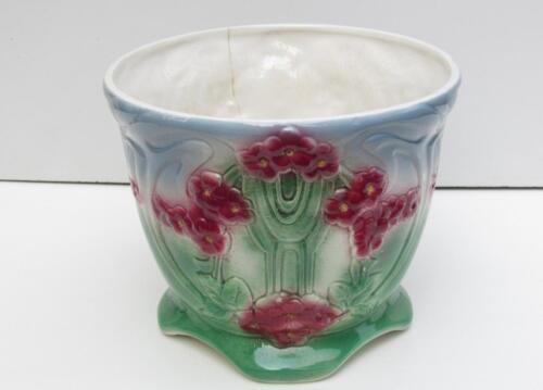 Grande vaso di fiori Art Nouveau Cache Pot maiolica, Saint-Ghislain, Belgio - Foto 3 di 12