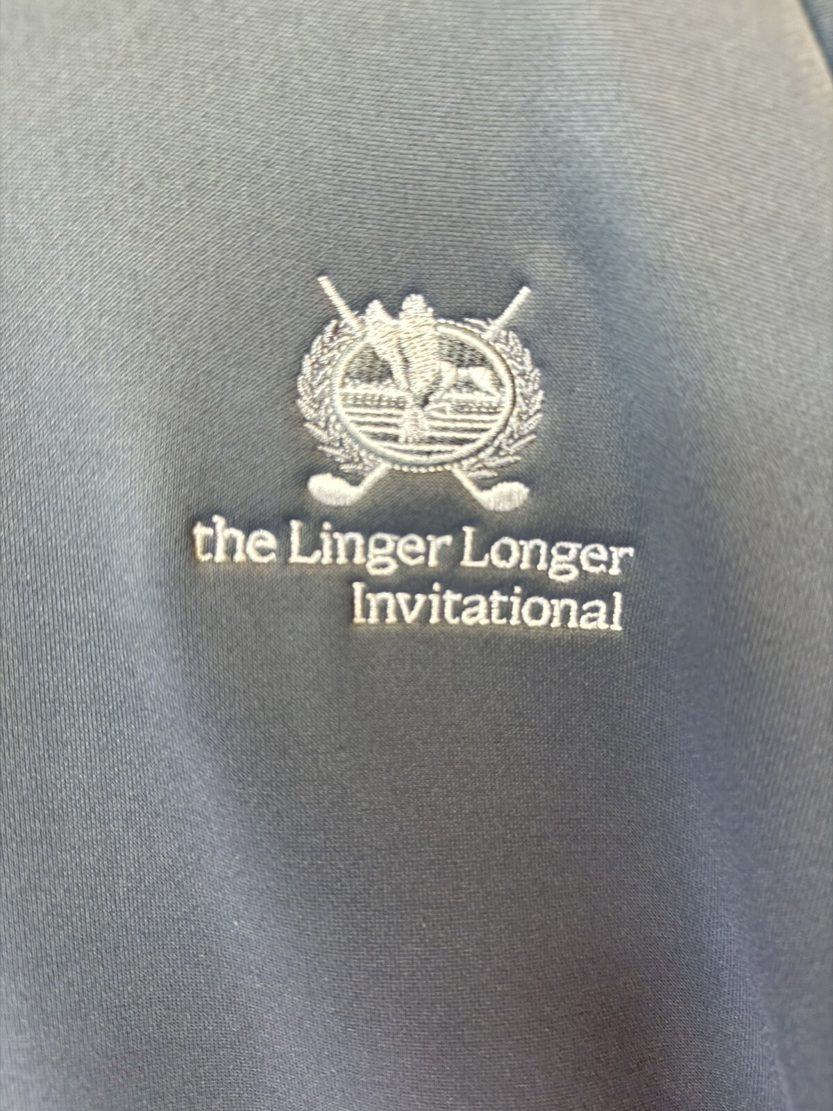 Adidas Jacket Men's Size L Gray Full Zip Climalite Linger Longer Invitational thumbnail 2