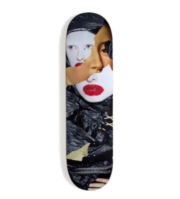 Alexander McQueen Skateboard Deck Black Collage 2022 Limited Edition 33.4 x 8.2