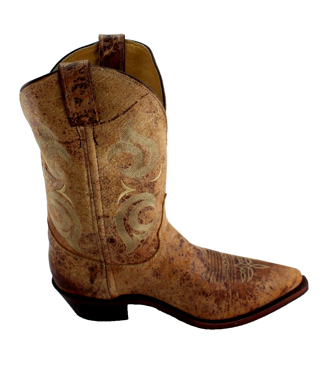 JUSTIN Bent Rail Size 8 EE Rustic Tan Snip Toe Men