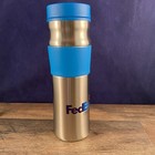 FedEx  Office Travel Mug Cup Blue Stainless Steel New In Box Employee — photo 7