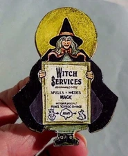 DOLLHOUSE MINIATURE~ HALLOWEEN ~ WITCH SERVICES BOARD  by LORRAINE SCUDERI