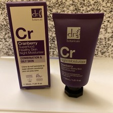Image of dr botanicals cranberry superfood healthy skin night moisturiser 30ml in box