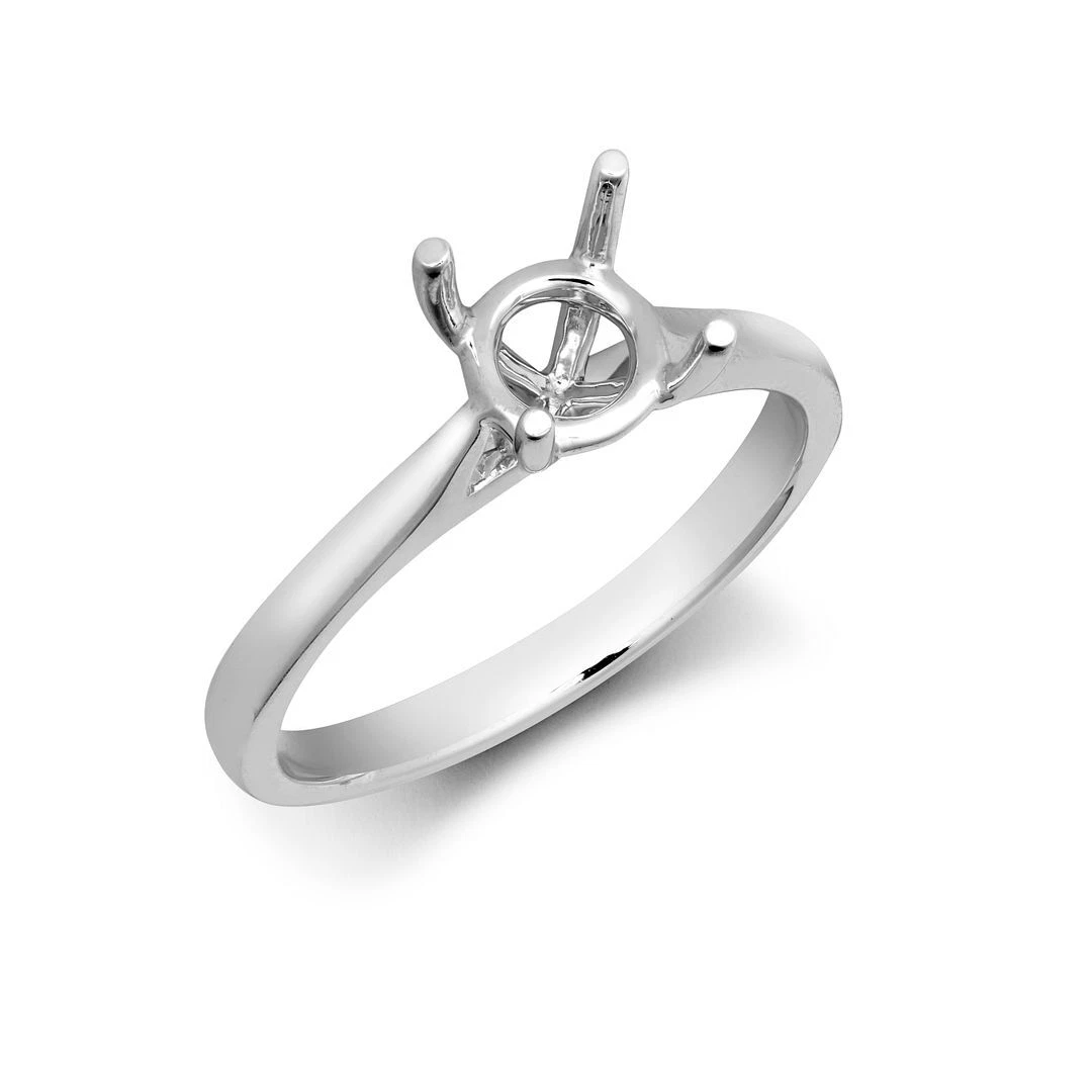 Plain white gold cheap engagement rings