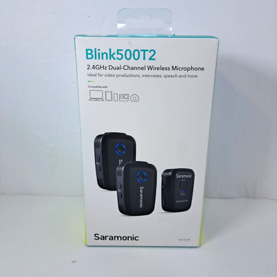 New in Open Box Saramonic Blink500T2 Dual-Channel Wireless Microphone Set